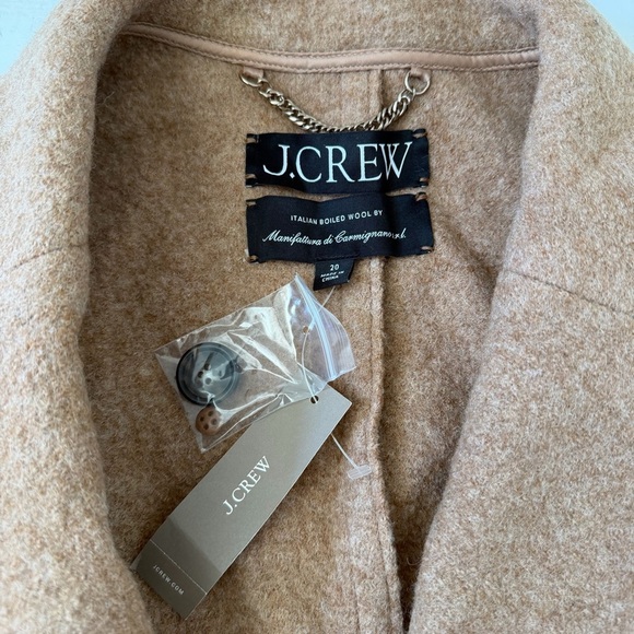 J Crew Daphne Italian Boiled Wool Topcoat Size 20 NWT - Picture 5 of 8